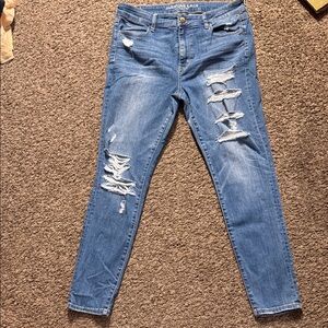 American Eagle Super Stretch X Distressed Skinny Jeans